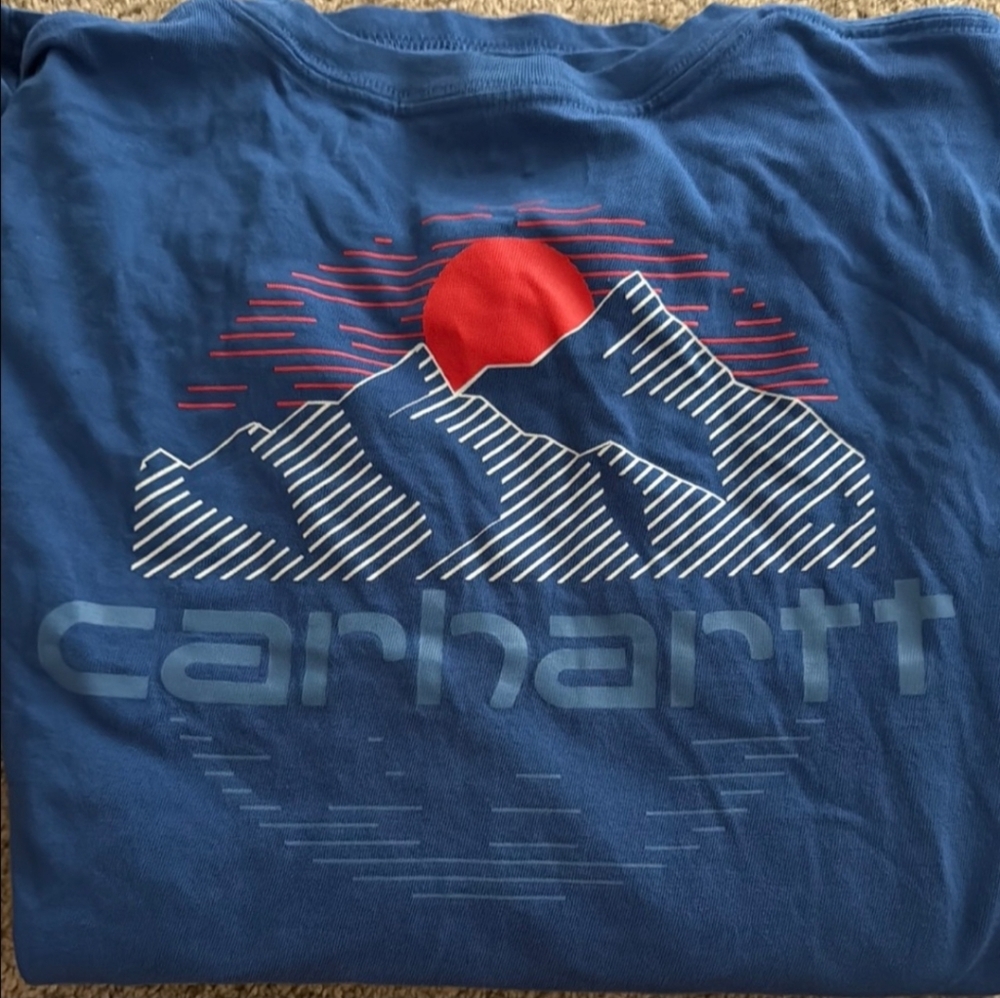 Carhartt Men's Blue Mountain Longsleeve Tee